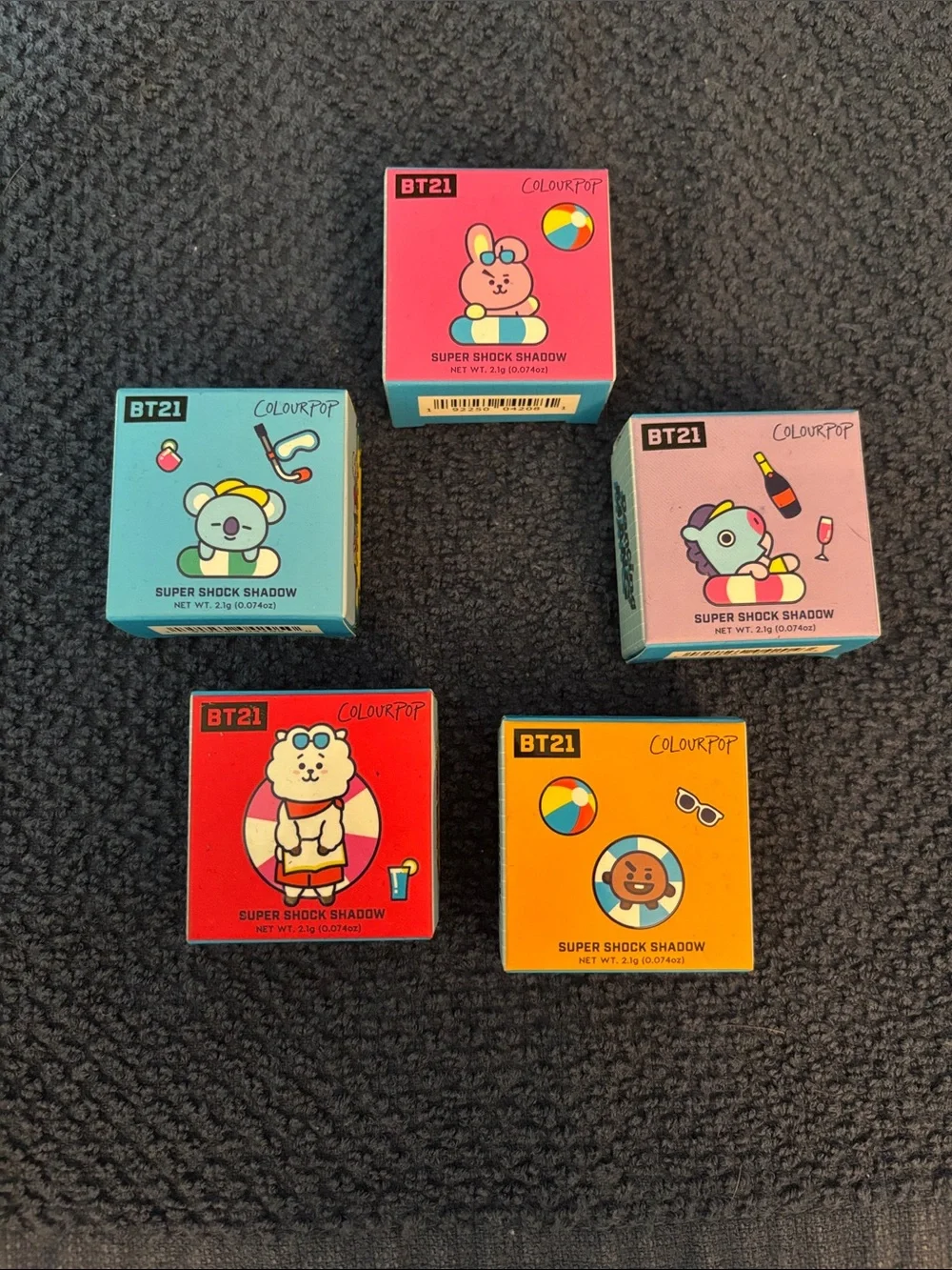 ColourPop BT21 Super Shock Shadow Set - BNIB